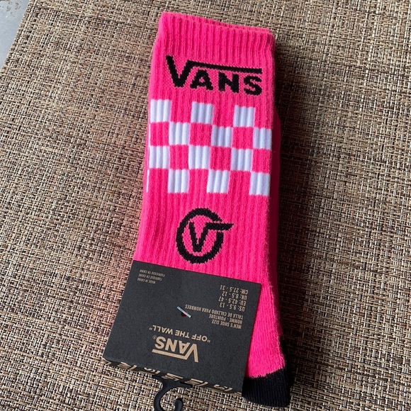 Vans Underwear & Socks Vans Mens Hot Pink Crew Socks Size 95 To 3